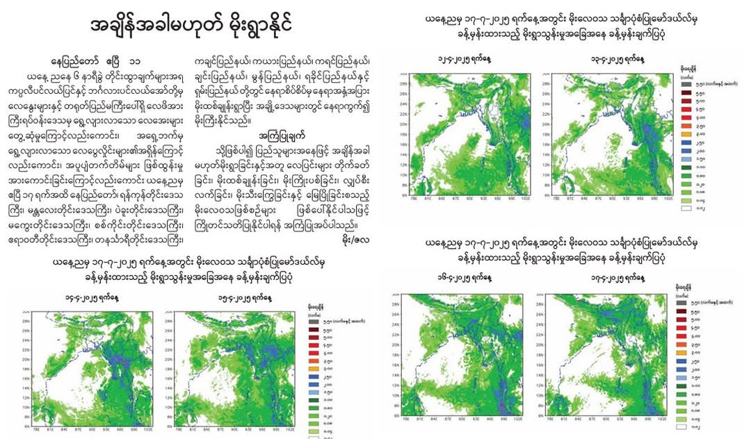 အချိန်အခါမဟုတ်မိုးရွာနိုင်