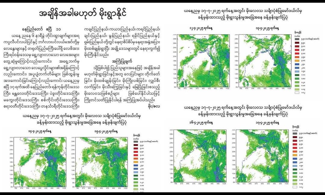အချိန်အခါမဟုတ်မိုးရွာနိုင်